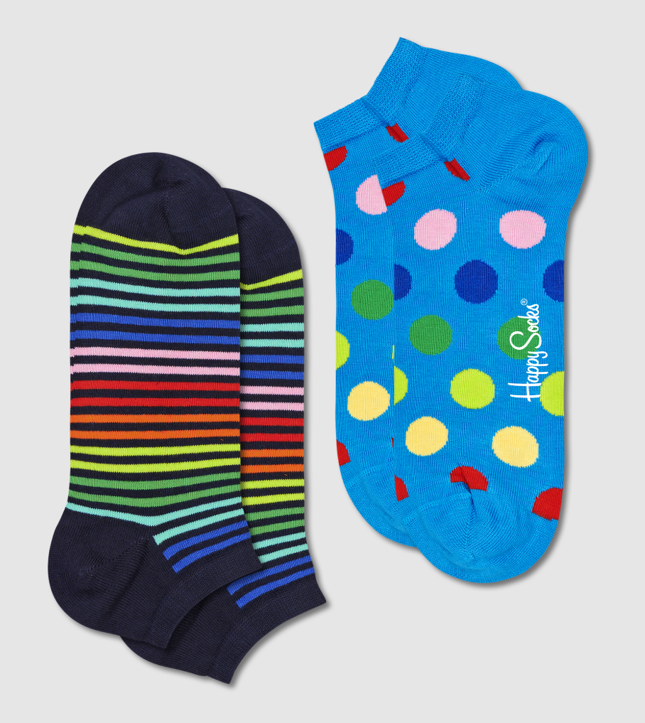 Image of striped and polka dot low socks