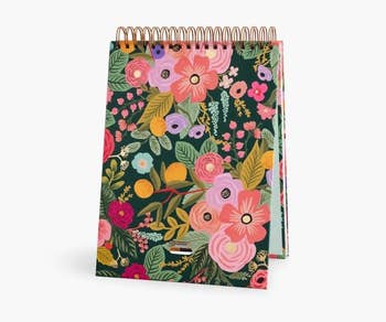 a floral desktop weekly planner