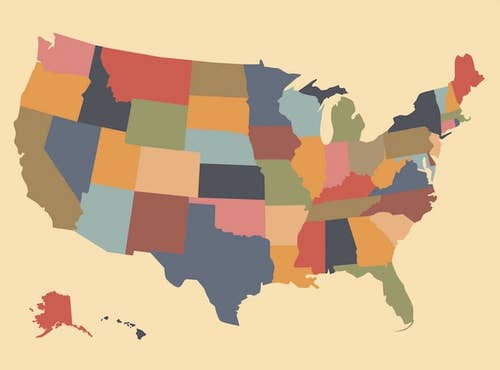 Geography Quiz: Find At Least 16 States The Map