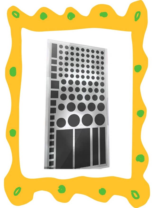 A sheet of the stickers