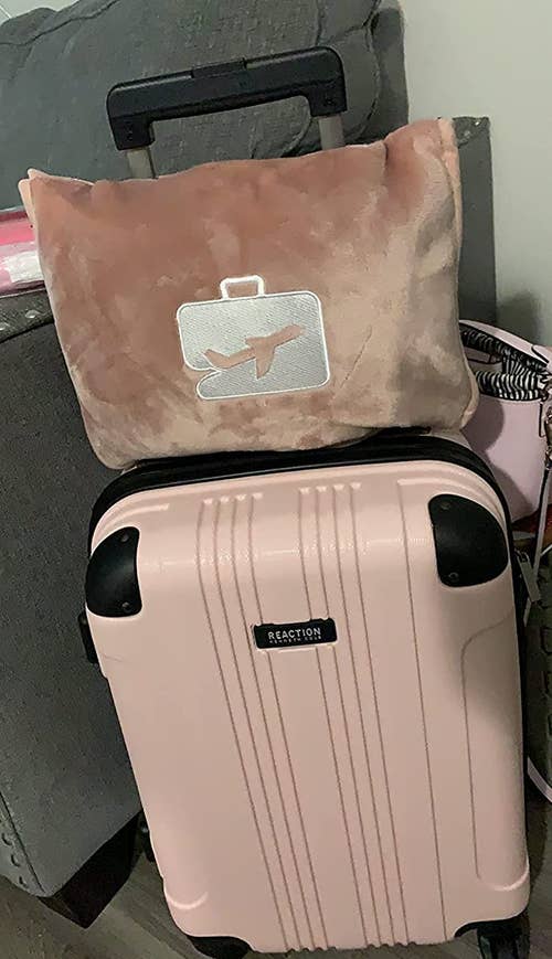the pink travel pillow
