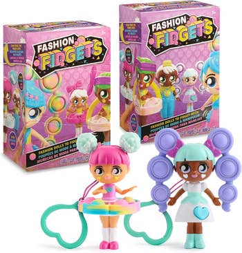 the fashion fidgets in two different styles and colors