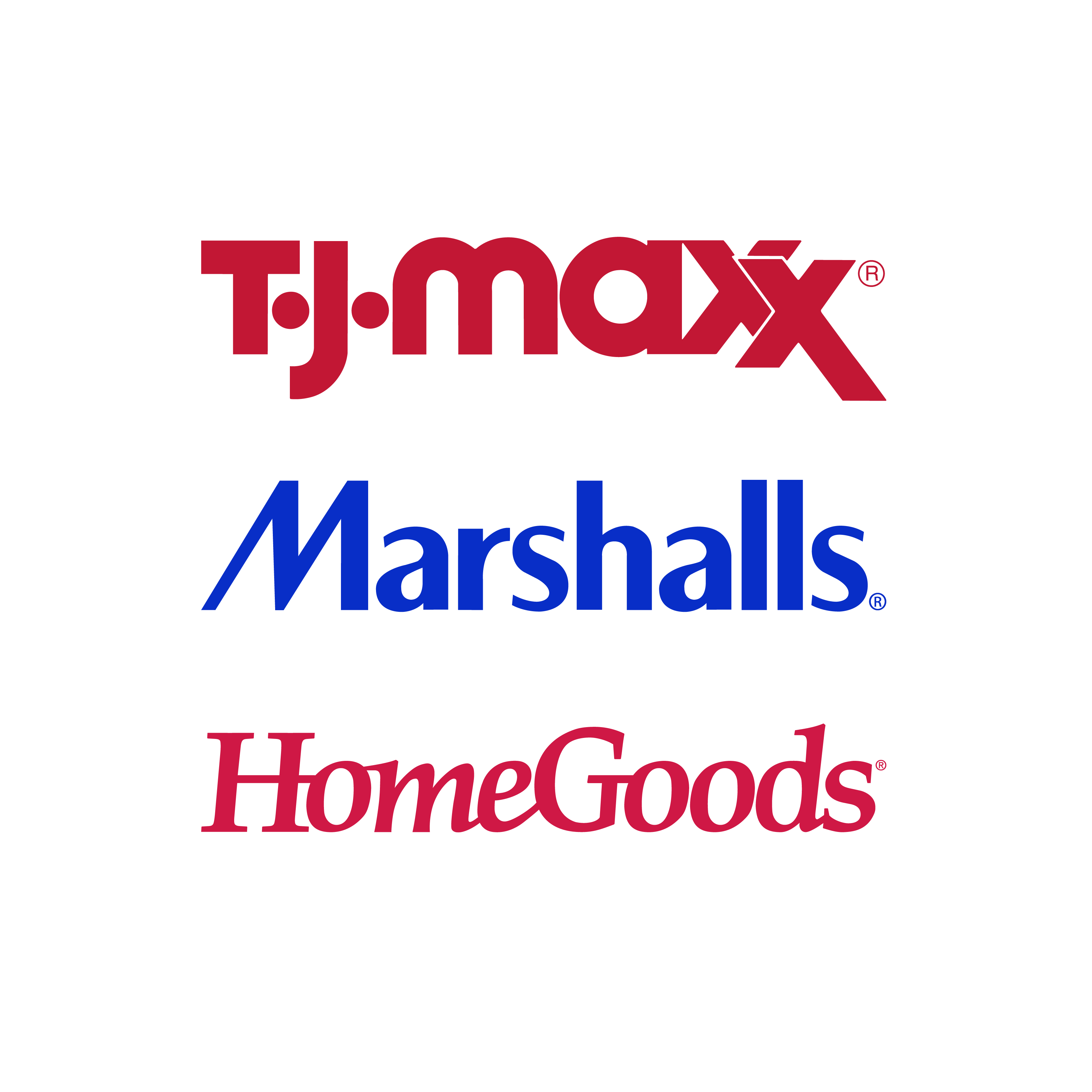 T.J. Maxx, Marshalls & HomeGoods logos