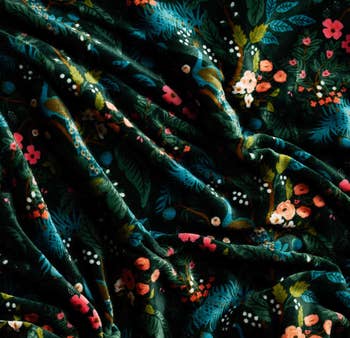 Luxurious cloth  with a vibrant floral pattern