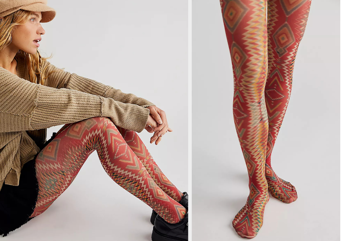 Intricate Sheer Pattern Tights