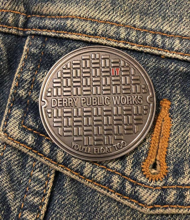 the pin on a jean jacket
