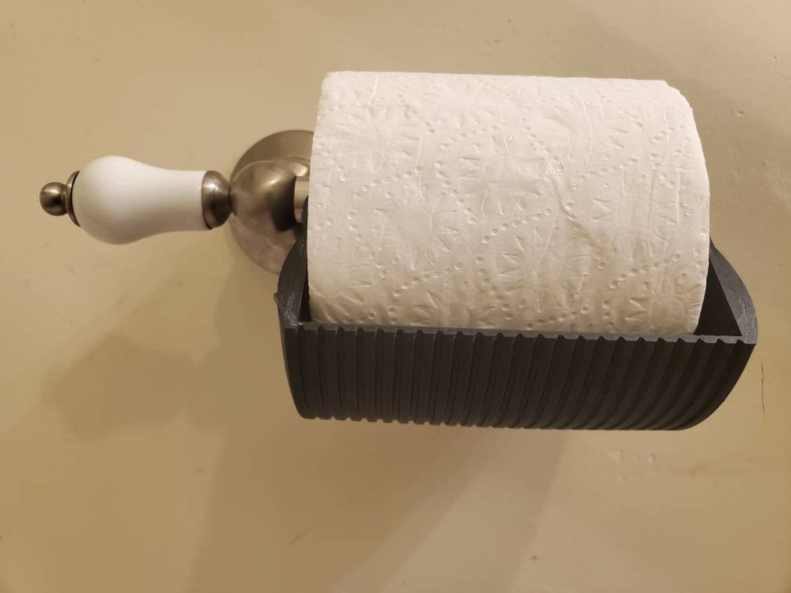 black toilet paper cover
