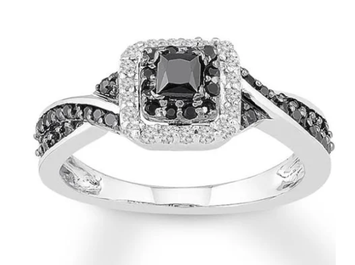 kay black diamond ring