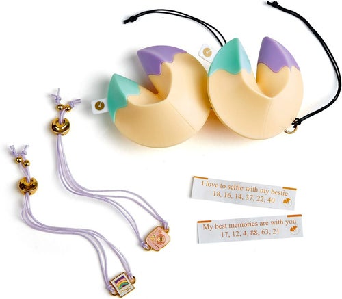 the set of two fortune cookie bracelets