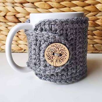 The mug sweater on a white cup