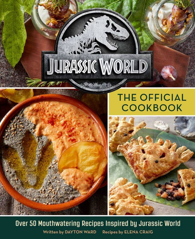 the cover of the jurassic park cookbook