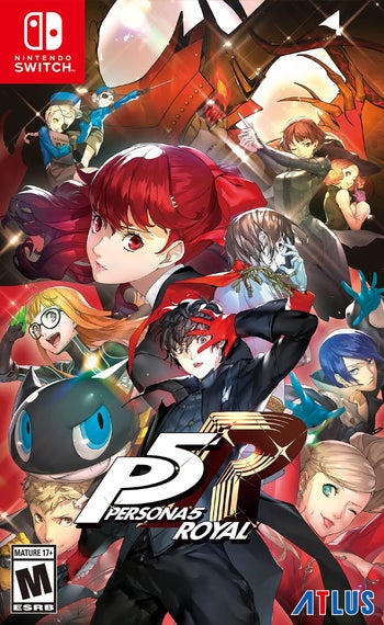 the nintendo switch box art for persona 5 royal