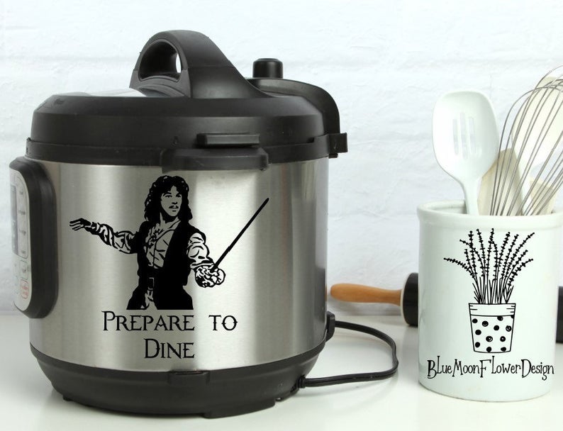instant pot with sticker of Inigo from