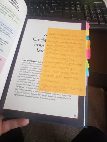 Open publication  with sticky notes