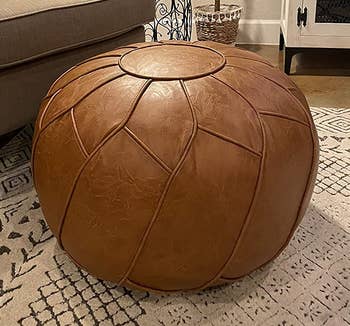 Reviewer image of brown pouf