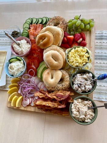 reviewer's bagel charcuterie board