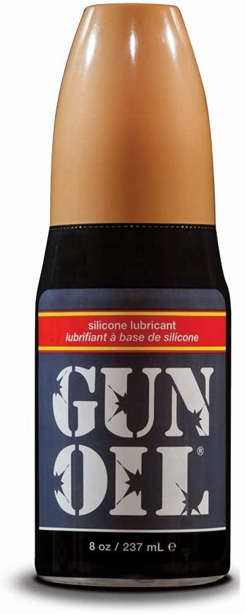 Black bottle of Gun Oil lubricant