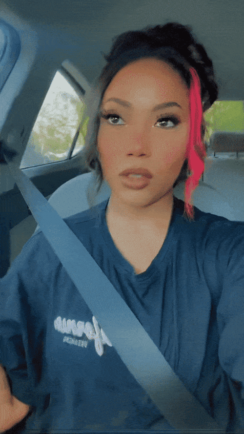 gif of me with pink hair achieved by Adore dye