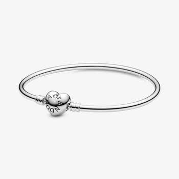 the silver bracelet with a heart clasp