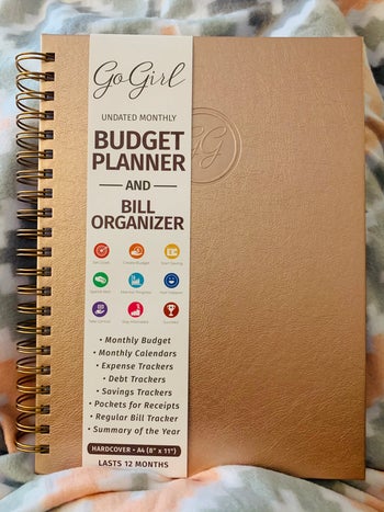 the front of the budget planner