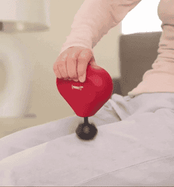 a gif of the red massage gun