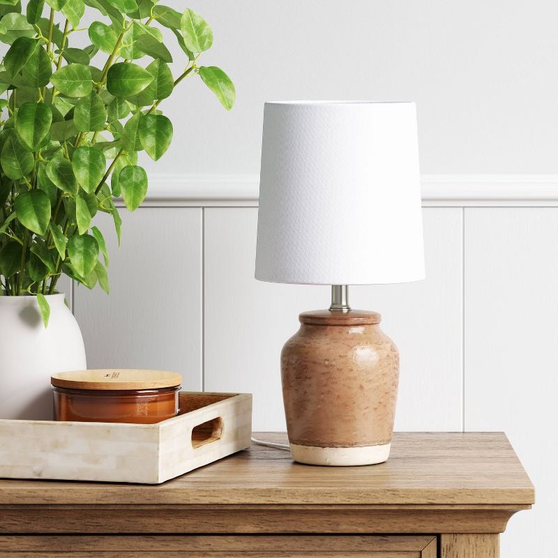 ceramic mini lamp on a table