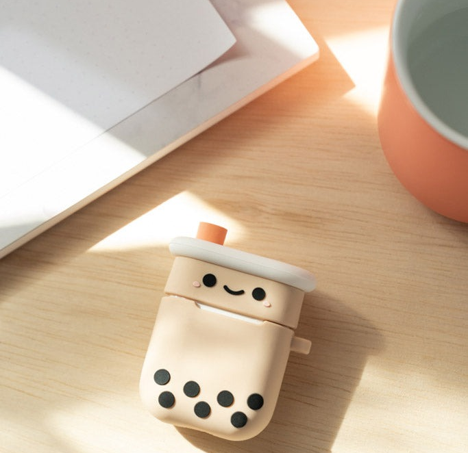 the smiling boba AirPod case