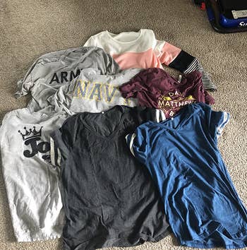 seven of a reviewer's shirts before being put in a packing cube