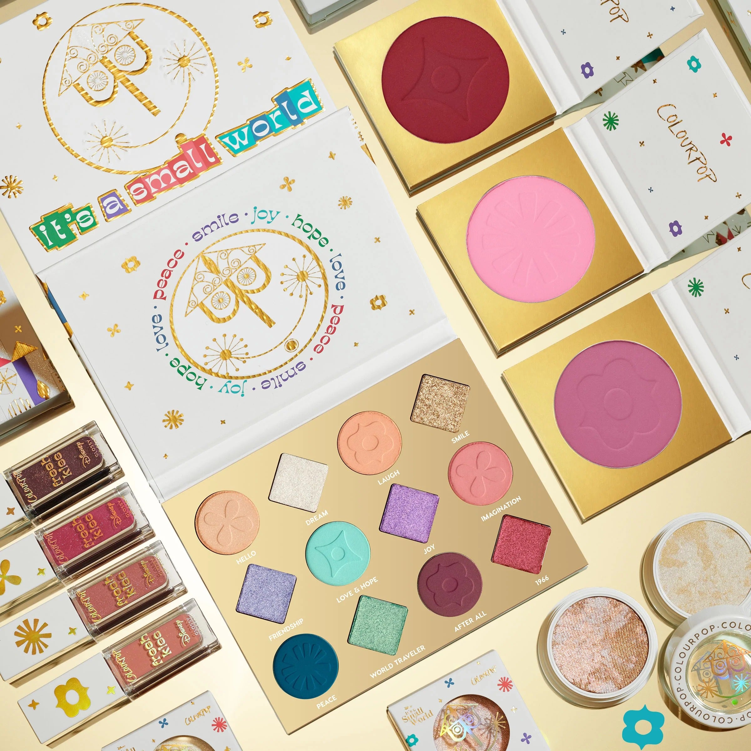 an it's a small world themed makeup collection