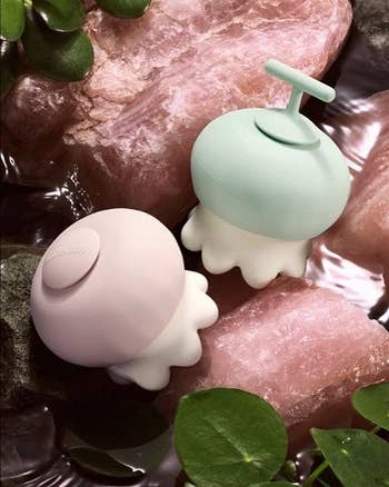the salt pink and sage massagers