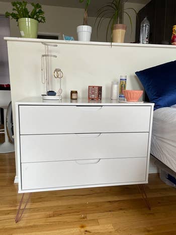 reviewer photo of three-drawer dresser