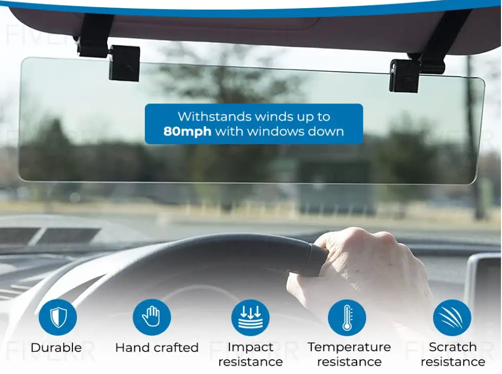 sun shielding visor being used by driver in car