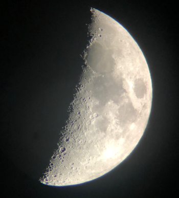 Reviewer photo showing the moon close up