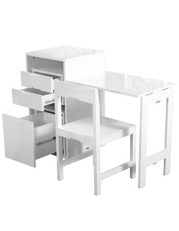 the expanding desk furniture in white