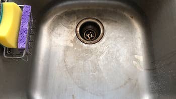 Reviewer's sink before using Hope's Perfect Sink Cleaner