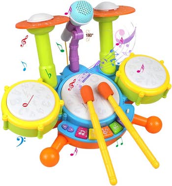 a toddler drumset