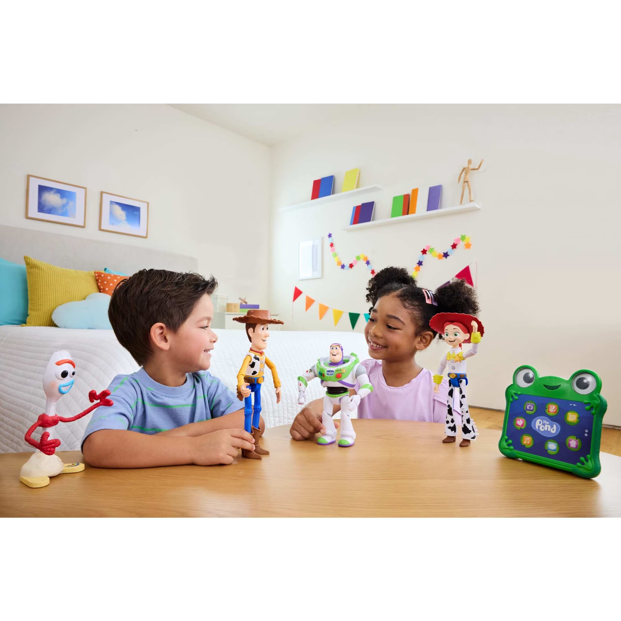 Two children play   with 