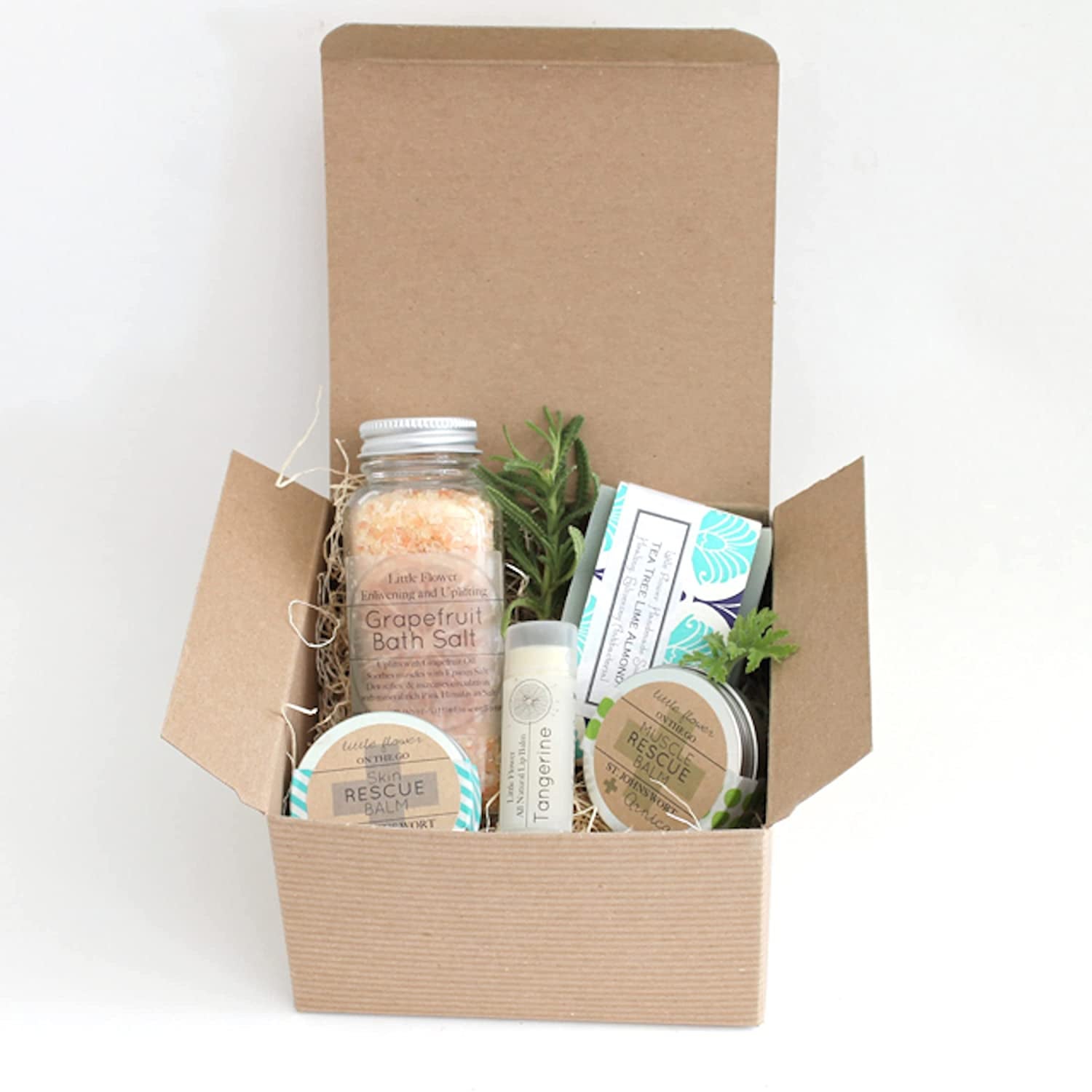 box filled with assorted skincare goods