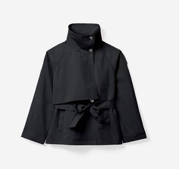 product image of the coat in black