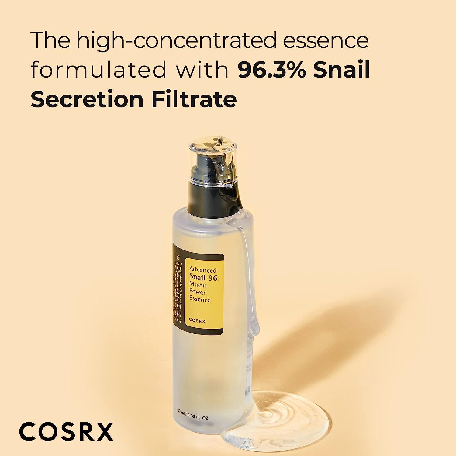 the cosrx snail mucin vessel  with merchandise  dripping from the top