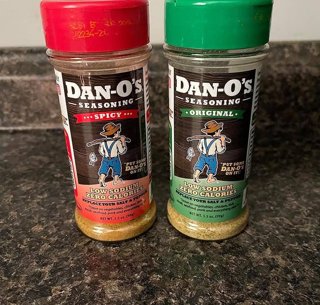two jars of the Dan-O's spices