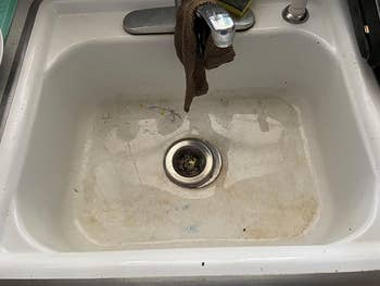 a dirty sink