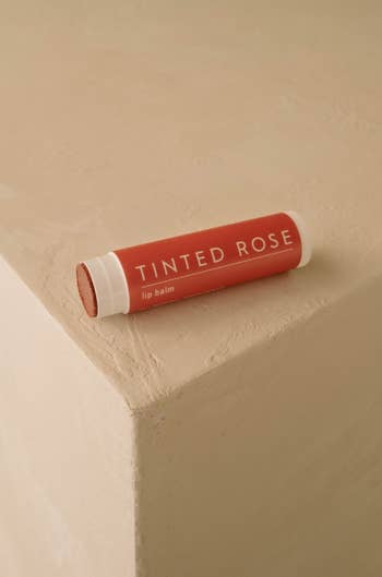 a tinted rose heartspring lip balm