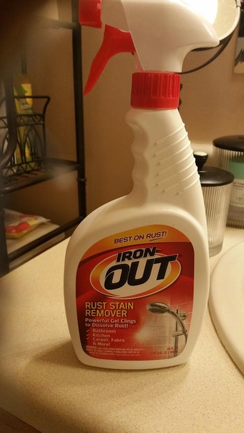 reviewer photo of the spray gel bottle