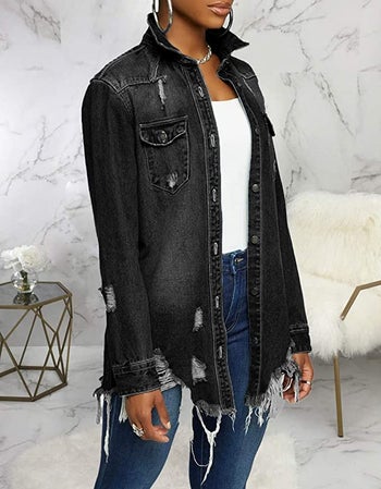 28 Best Black Jean Jackets That Never Go Out Of Style