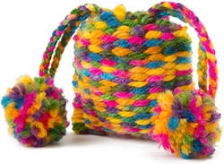 a bag made from the weaving loom