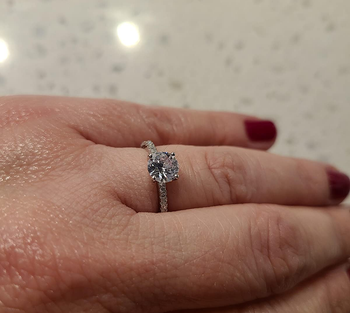 a reviewer wearing the ring