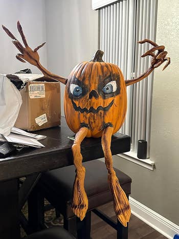 reviewer's pumpkin with the arms and legs inserted