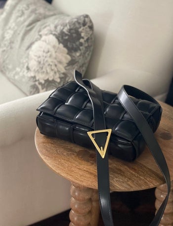 reviewer image of the bag in black