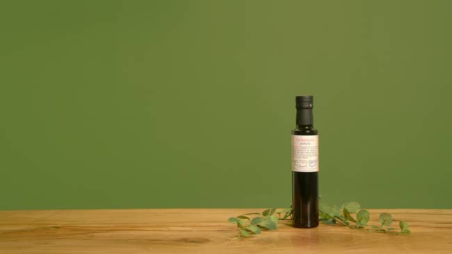 A bottle of Dominus Acebuche olive oil
